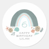 レインボー航海のアンダーザシー誕生日 ラウンドシール (正面)