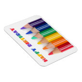 レインボー色の鉛筆ハッピーバースデー マグネット (右側)