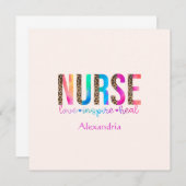 レインボー色インスパイアの「ナース – 愛、癒し」 (正面/裏面)