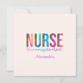 レインボー色インスパイアの「ナース – 愛、癒し」 (正面)