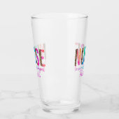 レインボー色インスパイアの「ナース – 愛、癒し」 タンブラーグラス (左)