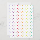 レインボー色トロピカル葉ゲイレズビアン結婚ズ 招待状 (裏面)