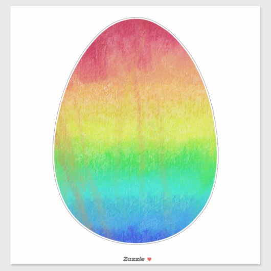 レインボー色彩の鮮やかカラーイースターエッグ シール (シート)