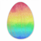 レインボー色彩の鮮やかカラーイースターエッグ シール (正面)
