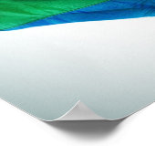 レインボー色彩の鮮やかハートとしての手 ポスター (角)