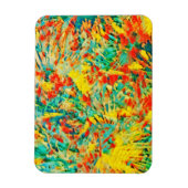 レインボー花火お祝いアート抽象芸術 マグネット (縦)