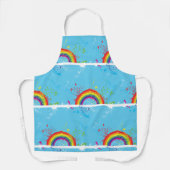 レインボー芸術的アカラフルート エプロン (正面)