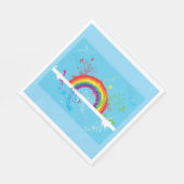 レインボー芸術的アカラフルート スタンダードランチョンナプキン (角)