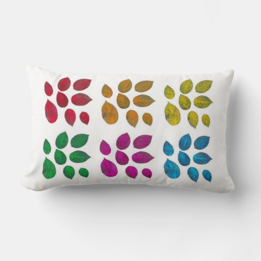 レインボー葉ズAmerican MoJo枕 ランバークッション (正面)
