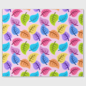 レインボー葉ラッピング紙 ラッピングペーパー (フラット)