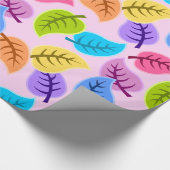 レインボー葉ラッピング紙 ラッピングペーパー (角)