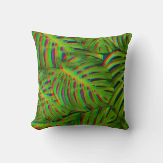 レインボー葉 クッション (正面)