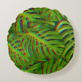 レインボー葉 ラウンドクッション