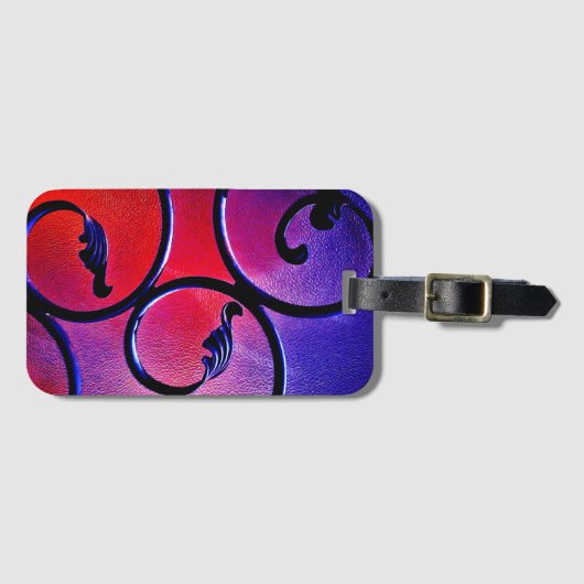 レインボー葉 ラゲッジタグ (正面横)