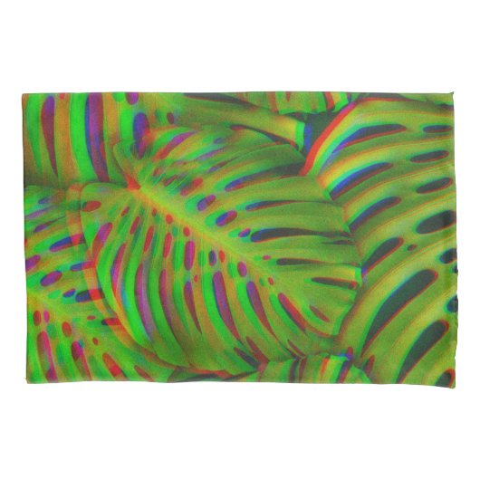 レインボー葉 枕カバー (正面)