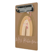 レインボー蝶スクリプト先生名 ミニクリップボード (アングル2)