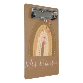 レインボー蝶スクリプト先生名 ミニクリップボード (アングル)