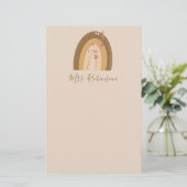 レインボー蝶スクリプト先生名 便箋 (スタンド正面)