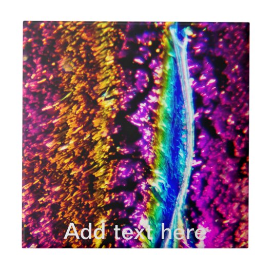 レインボー融着ガラス タイル (正面)