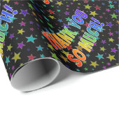 レインボー見て"ありがとう本当に!"、星パターン ラッピングペーパー (ロールコーナー)