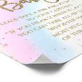 レインボー言わないベビー赤ちゃんシャワーゲーム ポスター (角)