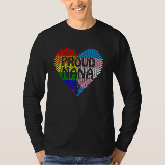 レインボー誇りを持ったとトランスジェンダーの国旗を持つNana Lgbt Tシャツ