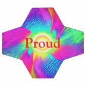 レインボー誇りを持ったゲイサッカーボール サッカーボール (フラット)