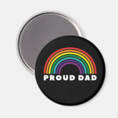 レインボー誇りを持ったパパ マグネット (正面/裏面)