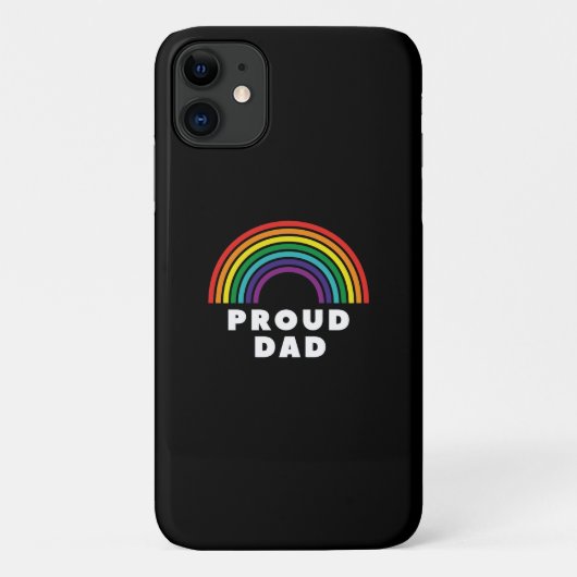 レインボー誇りを持ったパパ Case-Mate iPhoneケース (裏面)