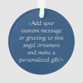 レインボー認識度リボンエンジェルカスタマイズオーナメント オーナメント (裏面)