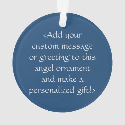 レインボー認識度リボンエンジェルカスタマイズオーナメント オーナメント (裏面)