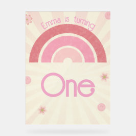 レインボー誕生日アクリルサイン アクリルサイン