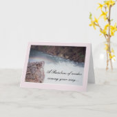 レインボー誕生日ウィッシュ カード (黄色い花)