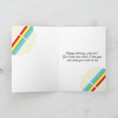 レインボー誕生日ガール カード (内部)