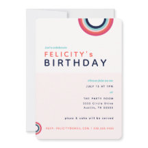 レインボー誕生日キッズピンクブルーティール（緑がかった色）パーティー