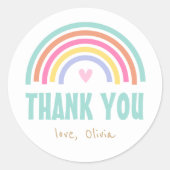 レインボー誕生日サンキューパーティーフェイト ラウンドシール (正面)