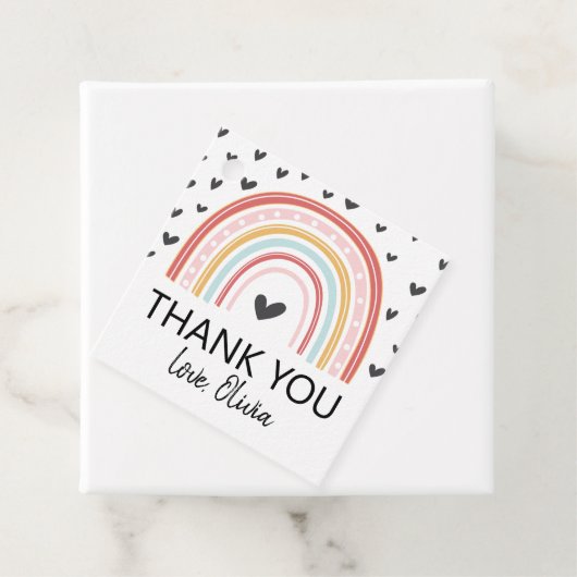 レインボー誕生日サンキューメッセージカード フェイバータグ (インサイチュ)