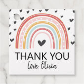 レインボー誕生日サンキューメッセージカード フェイバータグ (正面)