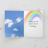 レインボー誕生日バルーンおもしろい顔 カード (内部)