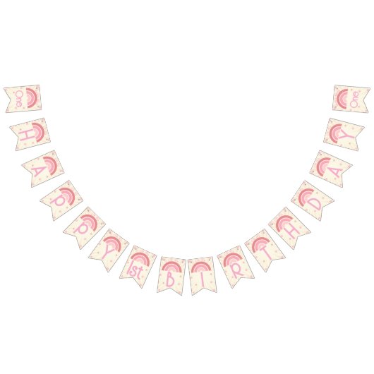 レインボー誕生日バンティンバナー バンティングフラッグ (全)