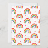 レインボー誕生日パーティーの招待状 招待状 (裏面)