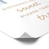 レインボー誕生日パーティーの看板をプレゼント ポスター (角)