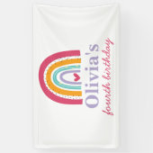 レインボー誕生日パーティー 横断幕 (縦)