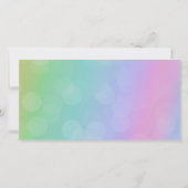 レインボー誕生日フォトラブ&感謝していサンクタイズ サンキューカード (裏面)