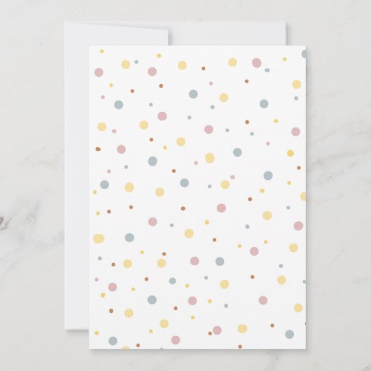 レインボー誕生日招待状ガールズ 招待状 (裏面)