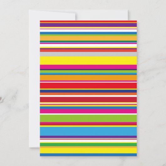 レインボー誕生日招待状 招待状 (裏面)