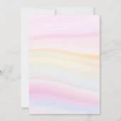 レインボー誕生日招待状 招待状 (裏面)