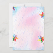 レインボー誕生日招待状 招待状 (裏面)