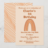 レインボー誕生日時代 招待状 (正面/裏面)