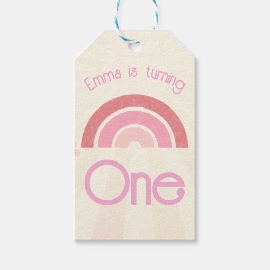 レインボー誕生日 ギフトタグ (正面)